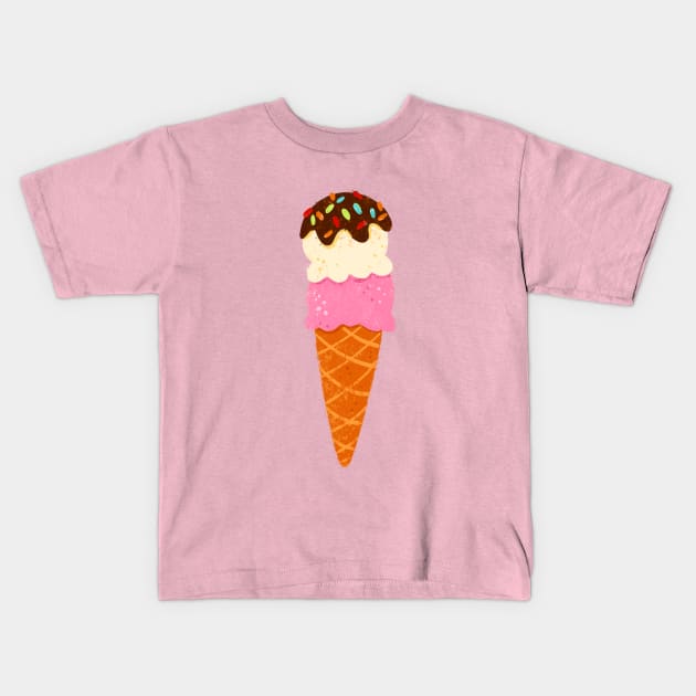 Ice Cream Cone Kids T-Shirt by Alexandra Franzese